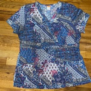 💊Large Barco boho printed scrub top💊